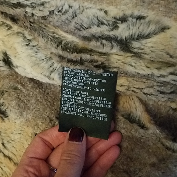 Hilary Radley Cream Barn Jacket with Faux Fur Removable Insert - Picture 5 of 7